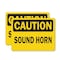 Signmission Sound Horn Caution Sign, Plastic, 10in W x 7in L, 2PK OS-2PACK-CS-P-710-L-19234 - alternate 1